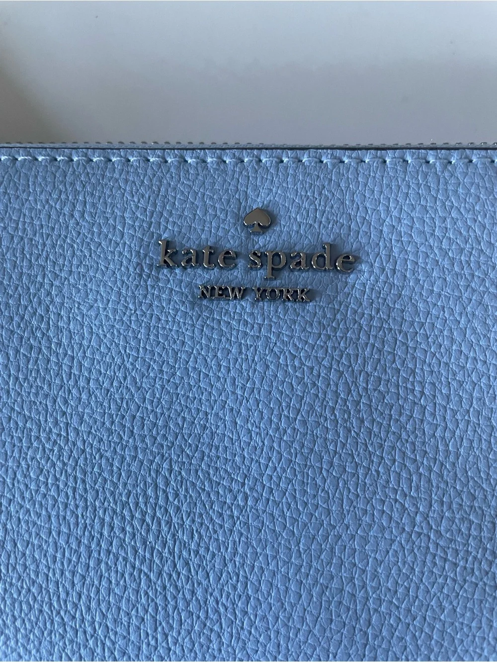 kate spade powder blue pebble leather wristlet
